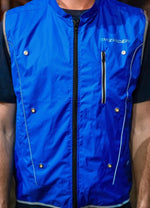 Load image into Gallery viewer, Blue LED cycling gilet 
