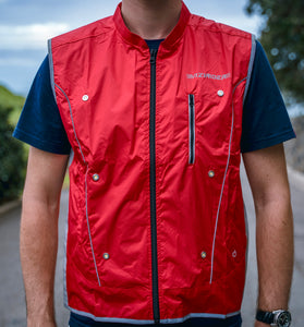 Cycling red LED gilet 