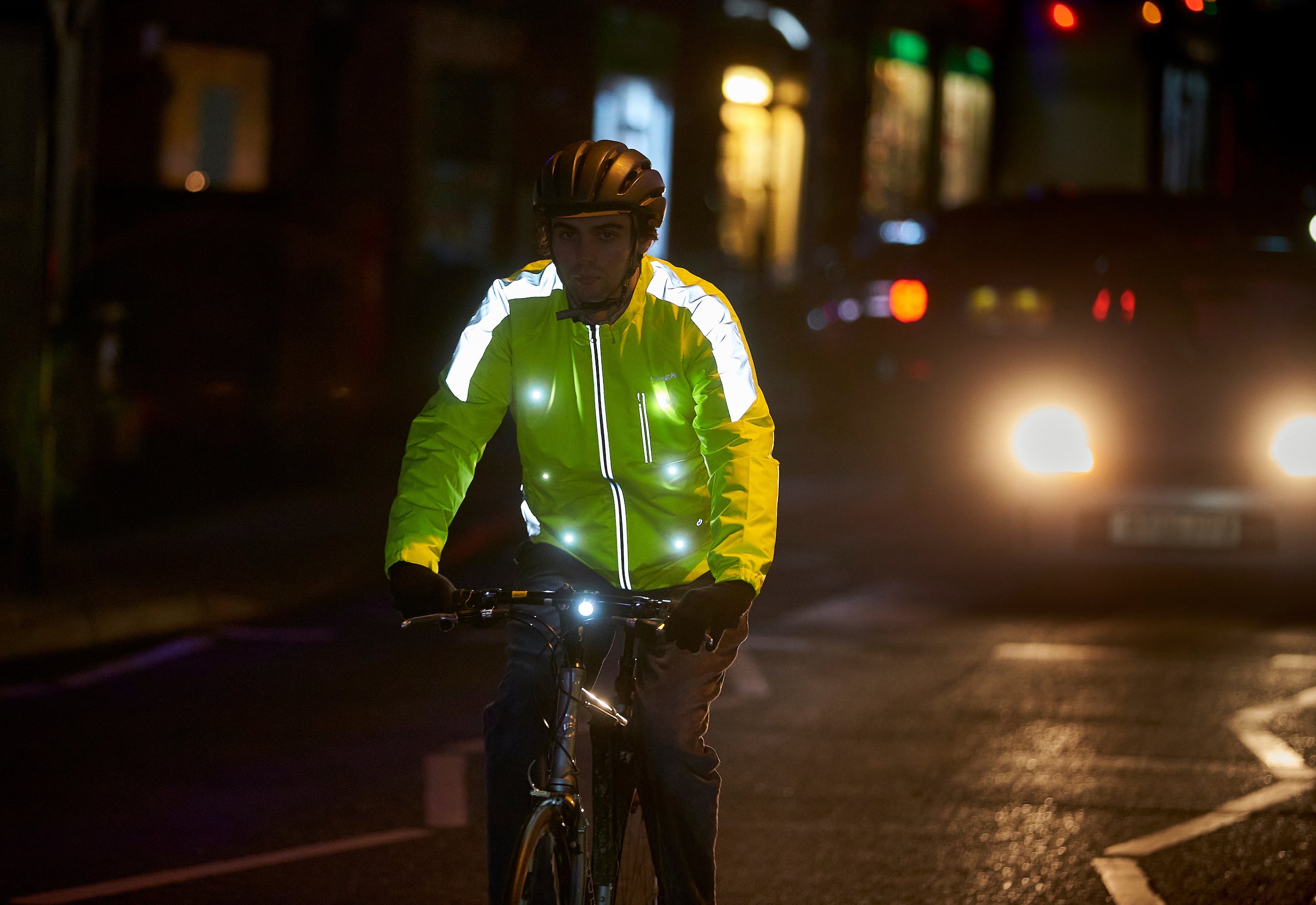 cycling jacket with LED lights