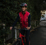 Load image into Gallery viewer, red gilet with LED lights

